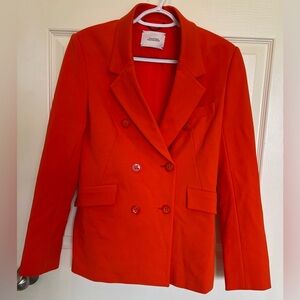 Dorothee Schumacher Orange Blazer Double Breasted Tailored Designer Statement
